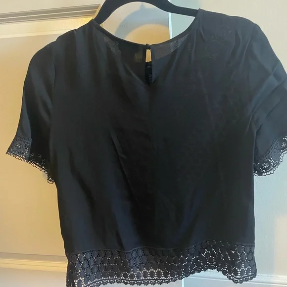 NWT Black, size S short sleeved Abberline blouse from South Moon Under - Picture 2 of 3